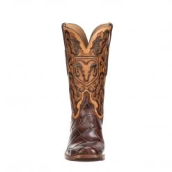 Lucchesse-inc Boots RAM Men's Tooled Western Boot :: Antique Chocolate