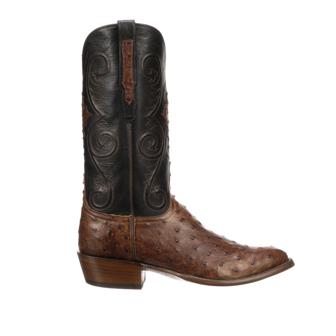 Outlet 👍 Lucchese-inc Randall :: Pecan + Black 🥾 Boots ⌛ 3 Lucchese-inc Randall :: Pecan + Black Boots