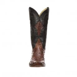 Outlet 👍 Lucchese-inc Randall :: Pecan + Black 🥾 Boots ⌛ 19 Lucchese-inc Randall :: Pecan + Black Boots