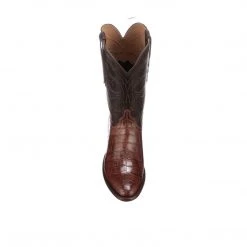 Lucchese-inc Cruz :: Dark Brown + Black Boots