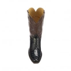 Lucchese-inc Cruz :: Navy + Chocolate Boots