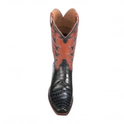 Discount ⌛ Lucchese-inc Tulip Exotic :: Navy + Pearwood Tan ✨ 3 Lucchese-inc Tulip Exotic :: Navy + Pearwood Tan