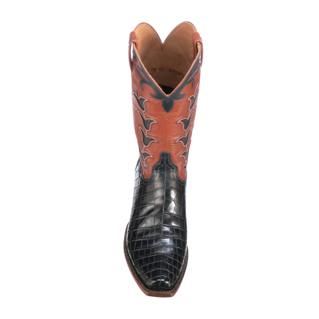 Lucchese-inc Tulip Exotic :: Navy + Pearwood Tan Lucchese-inc Tulip Exotic :: Navy + Pearwood Tan