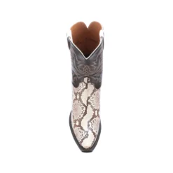 Lucchese-inc Dale Exotic :: Black/White + Black BOOTS