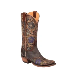 Lucchese-inc BOOTS Drea :: Dark Brown + Natural