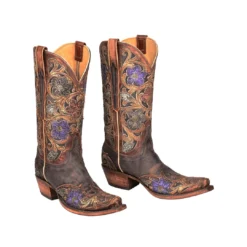 Lucchese-inc BOOTS Drea :: Dark Brown + Natural