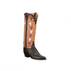 Lucchesse-inc Ladies Tall Tulip :: Black + Rust