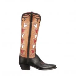 Lucchesse-inc Ladies Tall Tulip :: Black + Rust