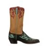 Lucchese-inc BOOTS Hollywood Rose :: Black + Antique Saddle