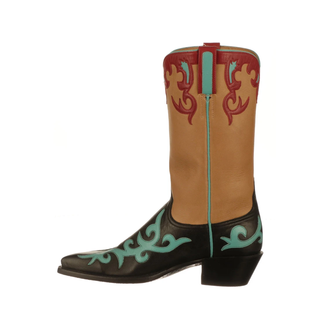 Lucchese-inc BOOTS Hollywood Rose :: Black + Antique Saddle Lucchese-inc BOOTS Hollywood Rose :: Black + Antique Saddle
