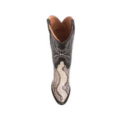 Lucchese-inc Stella :: Black/White + Black BOOTS