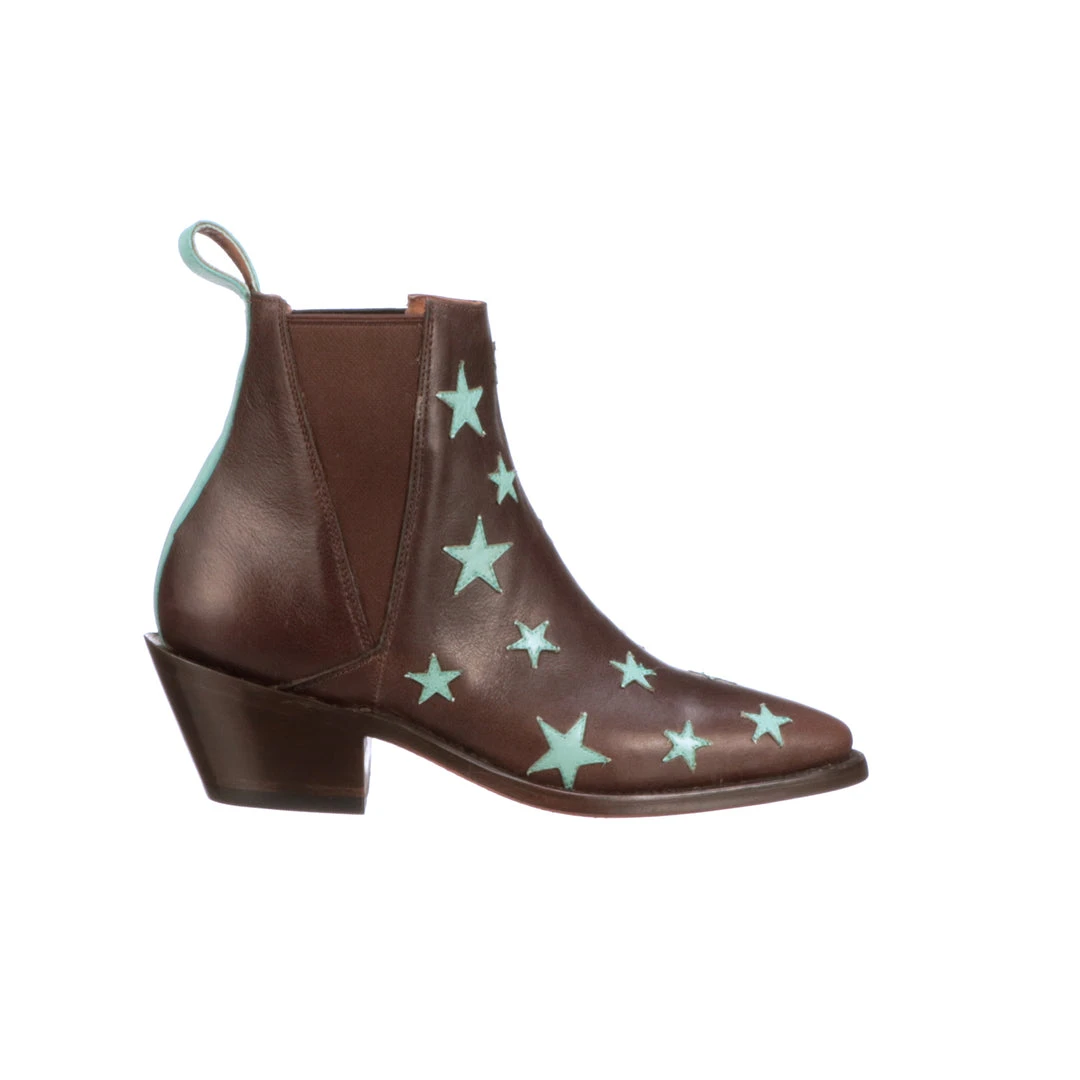 Top 10 ๐ Lucchesse-inc Estrella Chelsea :: Chocolate + Turquoise ๐ฅพ BOOTS ๐ 3 Lucchesse-inc Estrella Chelsea :: Chocolate + Turquoise BOOTS