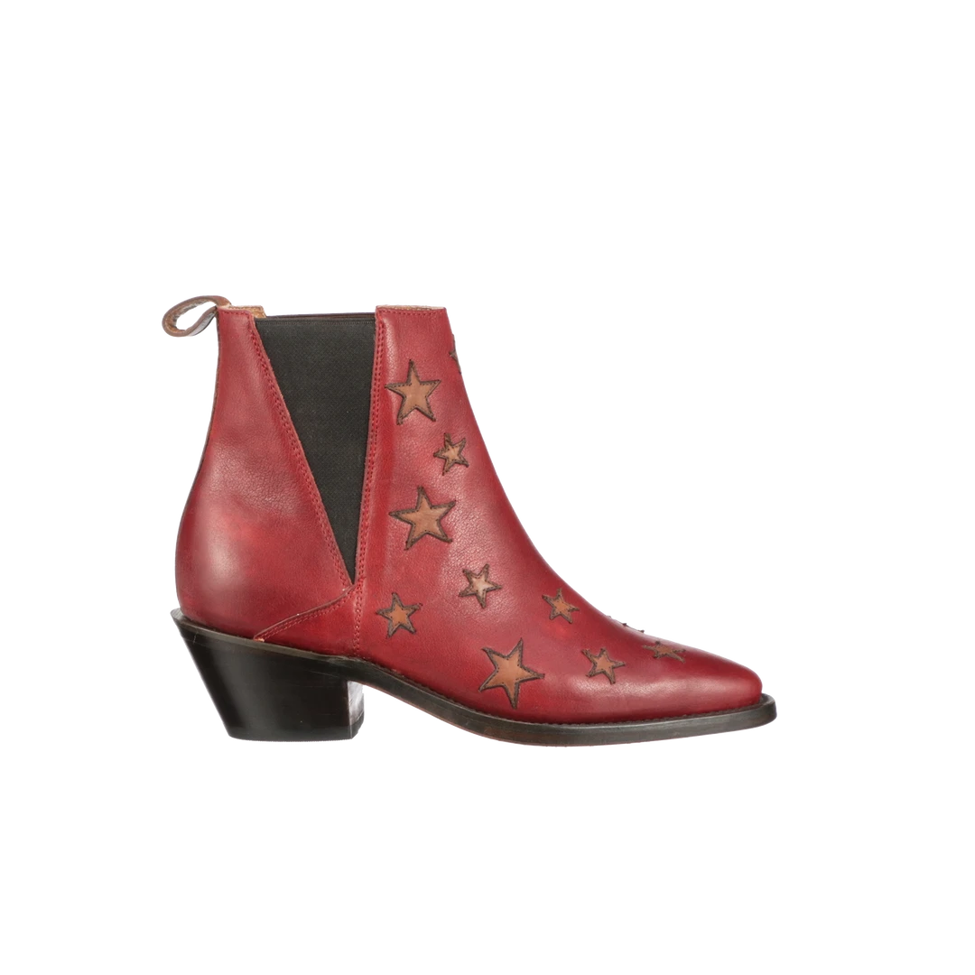 Cheapest π Lucchesse-inc Estrella Chelsea :: Red + Tan π 4 Lucchesse-inc Estrella Chelsea :: Red + Tan