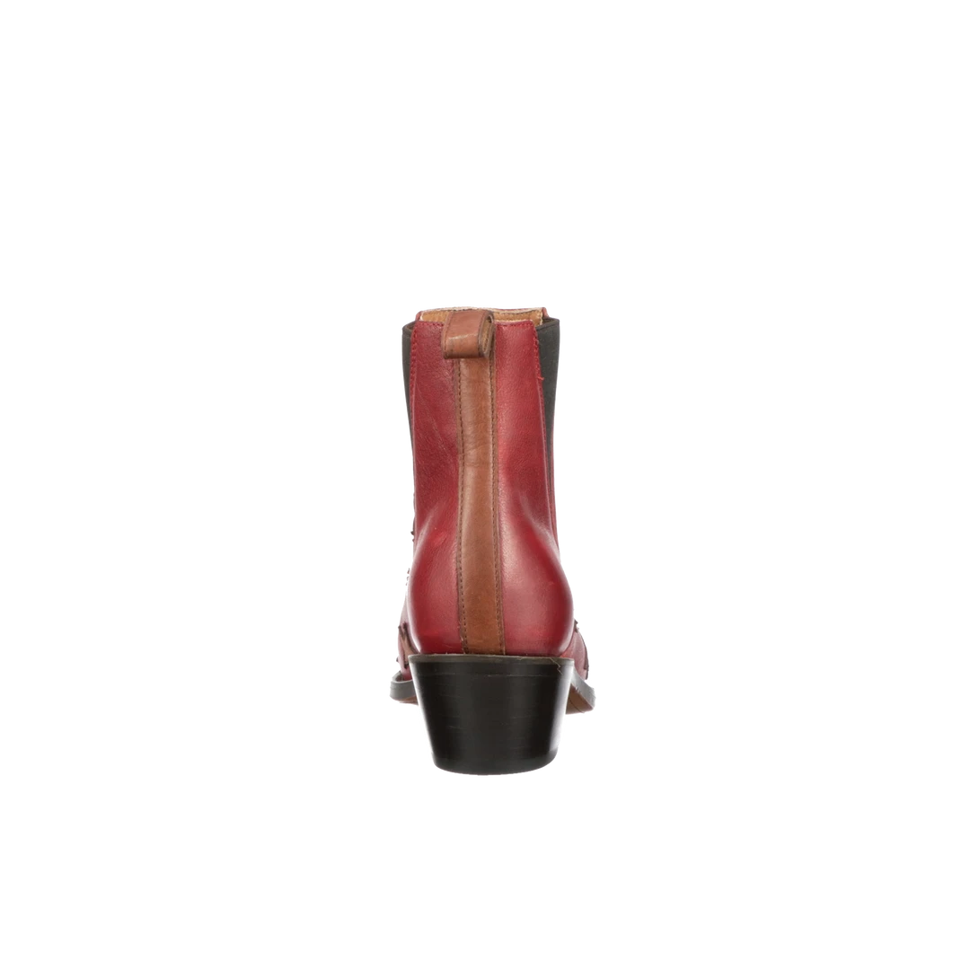 Cheapest π Lucchesse-inc Estrella Chelsea :: Red + Tan π 7 Lucchesse-inc Estrella Chelsea :: Red + Tan