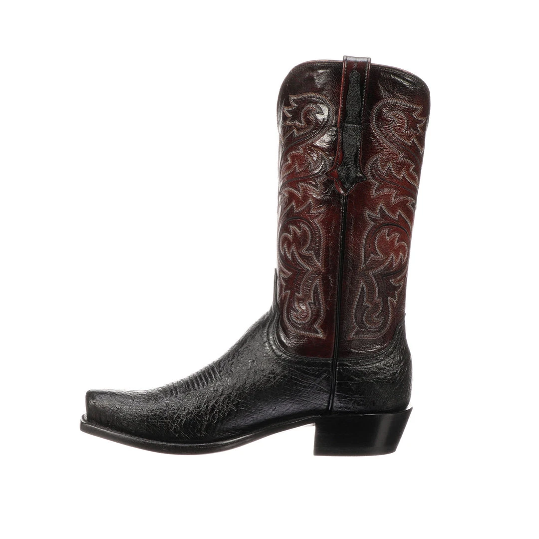 Budget 🥰 Lucchese-inc Nathan :: Black + Black Cherry 😀 6 Lucchese-inc Nathan :: Black + Black Cherry