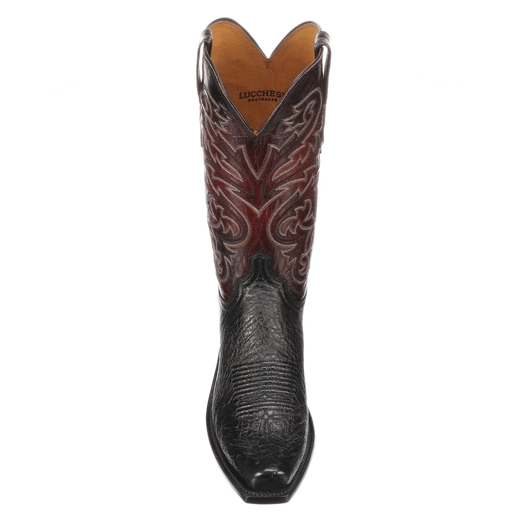 Budget 🥰 Lucchese-inc Nathan :: Black + Black Cherry 😀 4 Lucchese-inc Nathan :: Black + Black Cherry