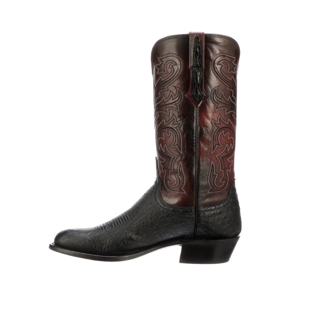 Budget 🥰 Lucchese-inc Nathan :: Black + Black Cherry 😀 11 Lucchese-inc Nathan :: Black + Black Cherry