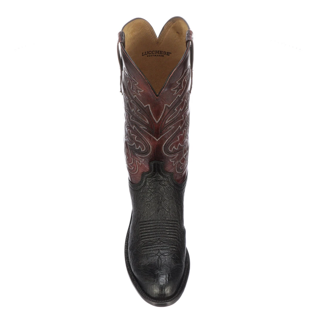 Budget 🥰 Lucchese-inc Nathan :: Black + Black Cherry 😀 9 Lucchese-inc Nathan :: Black + Black Cherry