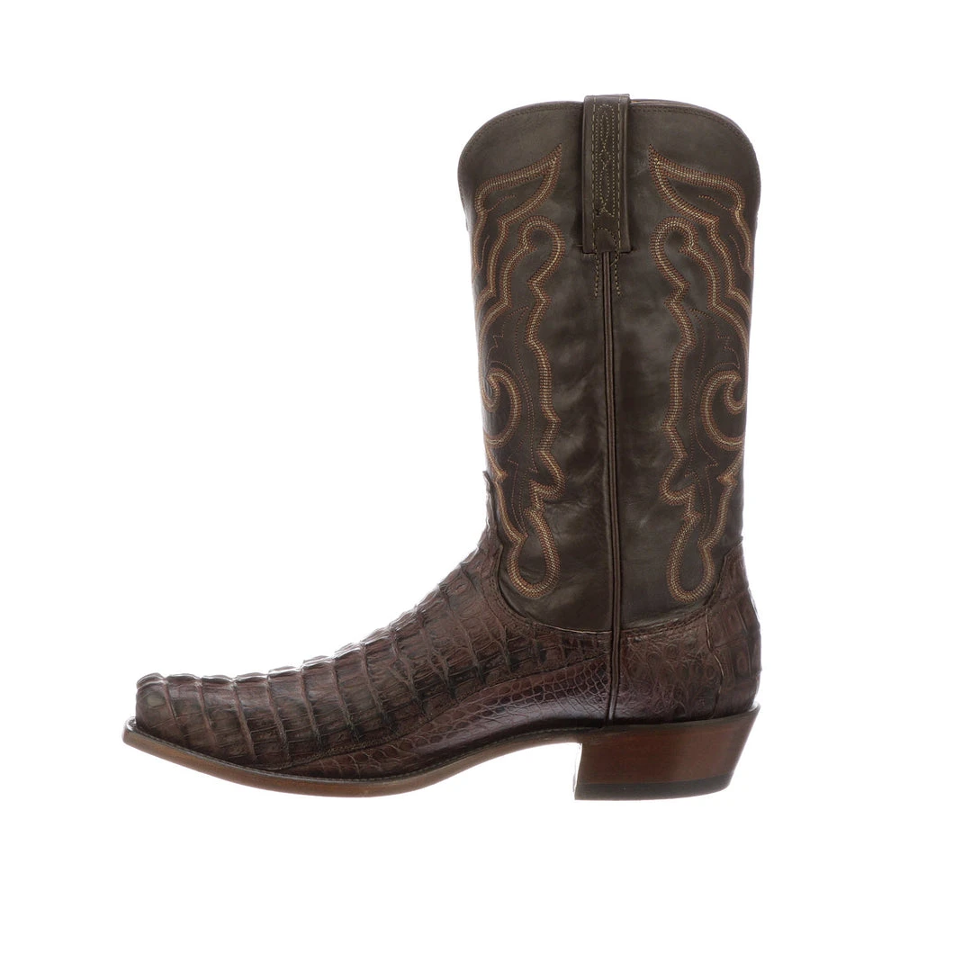 Promo 👏 Lucchese-inc Franklin :: Barrel Brown + Chocolate 🥾 Boots ⭐ 6 Lucchese-inc Franklin :: Barrel Brown + Chocolate Boots