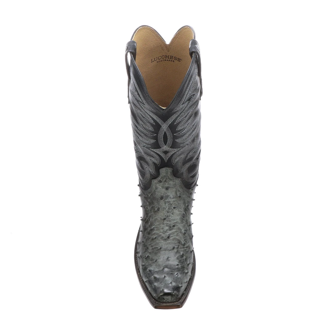 Best Pirce ❤️ Lucchese-inc Hugo :: Anthracite Grey + Navy 🥾 Boots 🛒 4 Lucchese-inc Hugo :: Anthracite Grey + Navy Boots