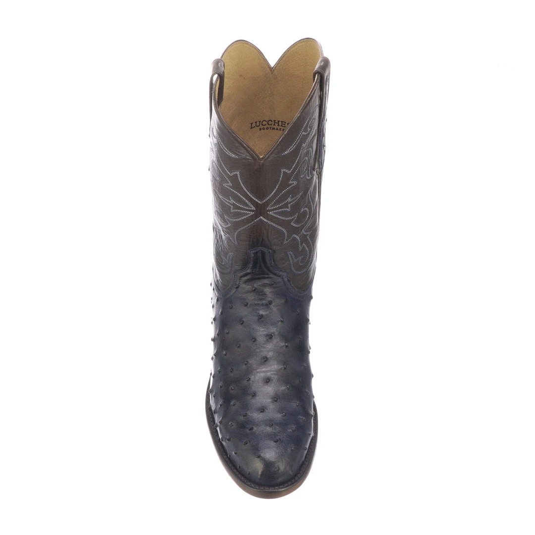 New โญ Lucchese-inc Hudson :: Navy + Chocolate ๐ 4 Lucchese-inc Hudson :: Navy + Chocolate