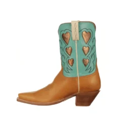 Lucchese-inc Queen Of Hearts :: Tan + Turquoise BOOTS