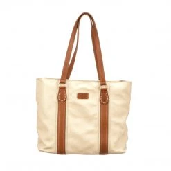 Lucchesse-inc Frances Carryall Tote :: Bone Handbags