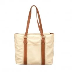 Lucchesse-inc Frances Carryall Tote :: Bone Handbags