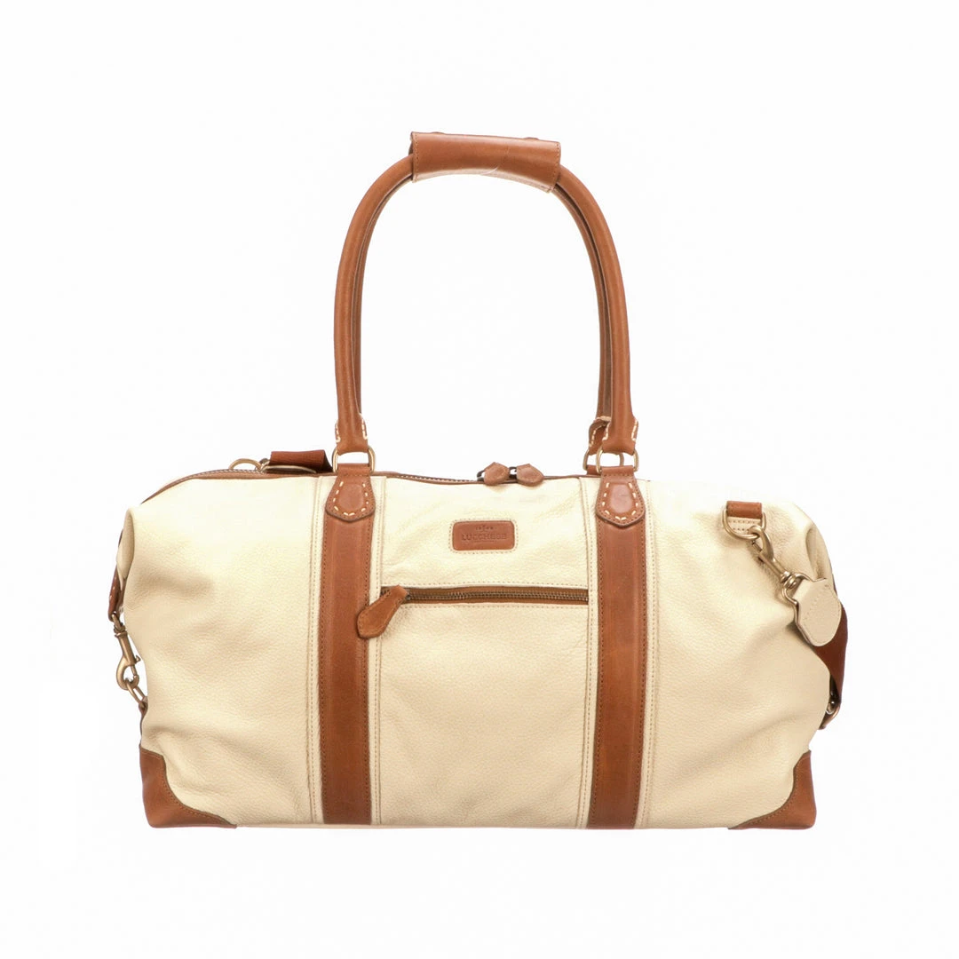 Lucchesse-inc Frances Overnight Duffel :: Bone Duffels Lucchesse-inc Frances Overnight Duffel :: Bone Duffels