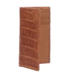 Lucchese-inc Bifold Wallet – Crocodile :: Cognac