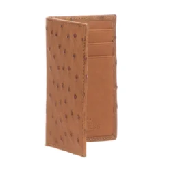 Lucchese-inc Wallets Bifold Wallet – Ostrich :: Cognac