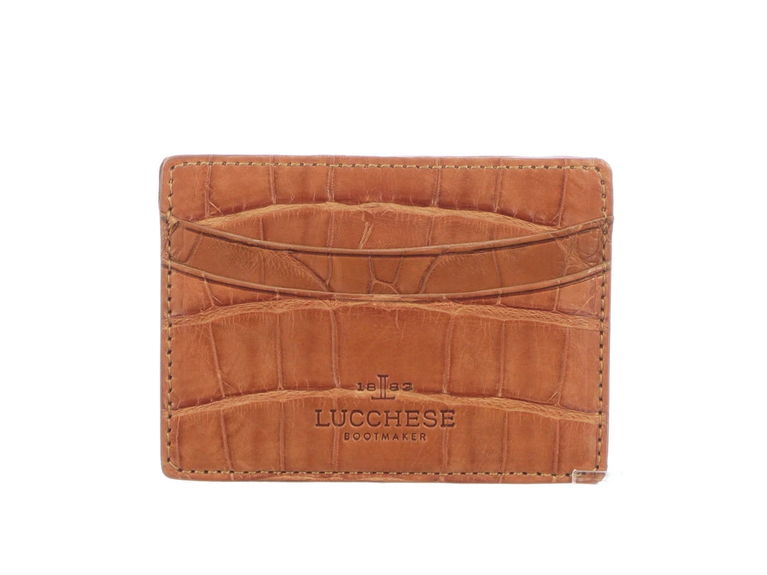 Discount 💯 Lucchese-inc Credit Card Case – Crocodile :: Cognac Wallets ⌛ 3 Lucchese-inc Credit Card Case – Crocodile :: Cognac Wallets