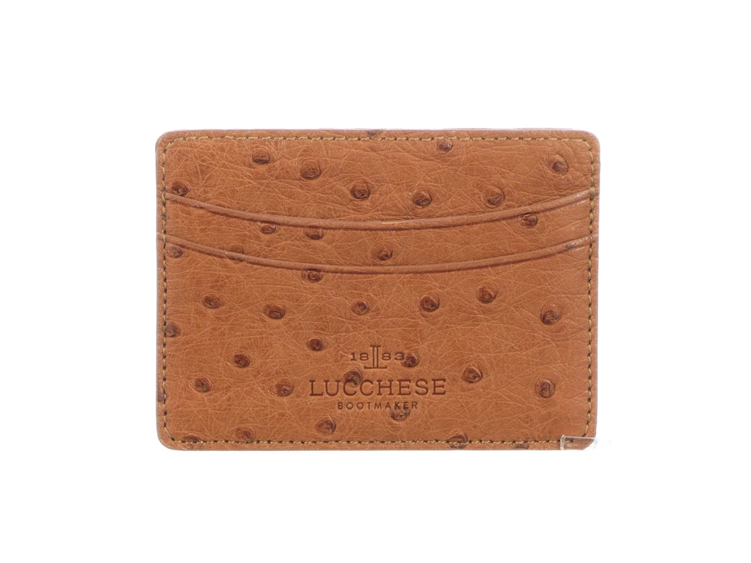 Lucchese-inc Credit Card Case – Ostrich :: Cognac Wallets Lucchese-inc Credit Card Case – Ostrich :: Cognac Wallets