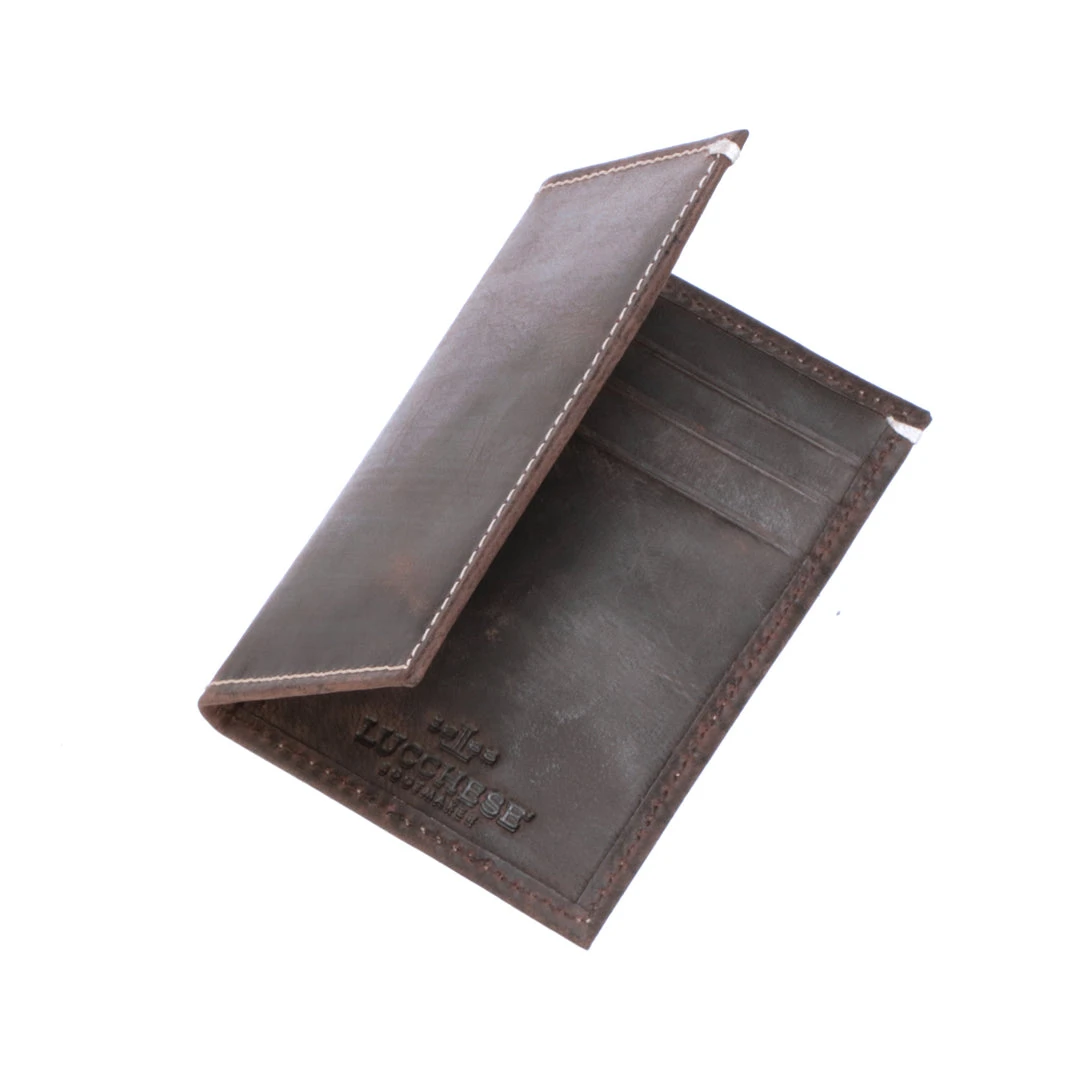 Lucchesse-inc Bifold Wallet - Mad Dog :: Chocolate Wallets Lucchesse-inc Bifold Wallet - Mad Dog :: Chocolate Wallets