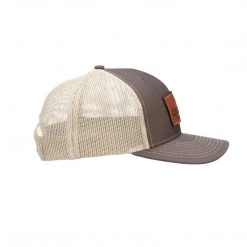 Lucchesse-inc Leather Patch Cap :: Brown + Khaki