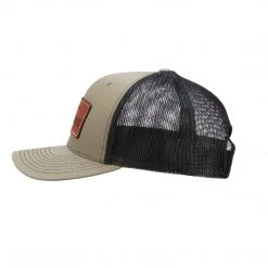 Lucchesse-inc Leather Patch Cap :: Loden + Black