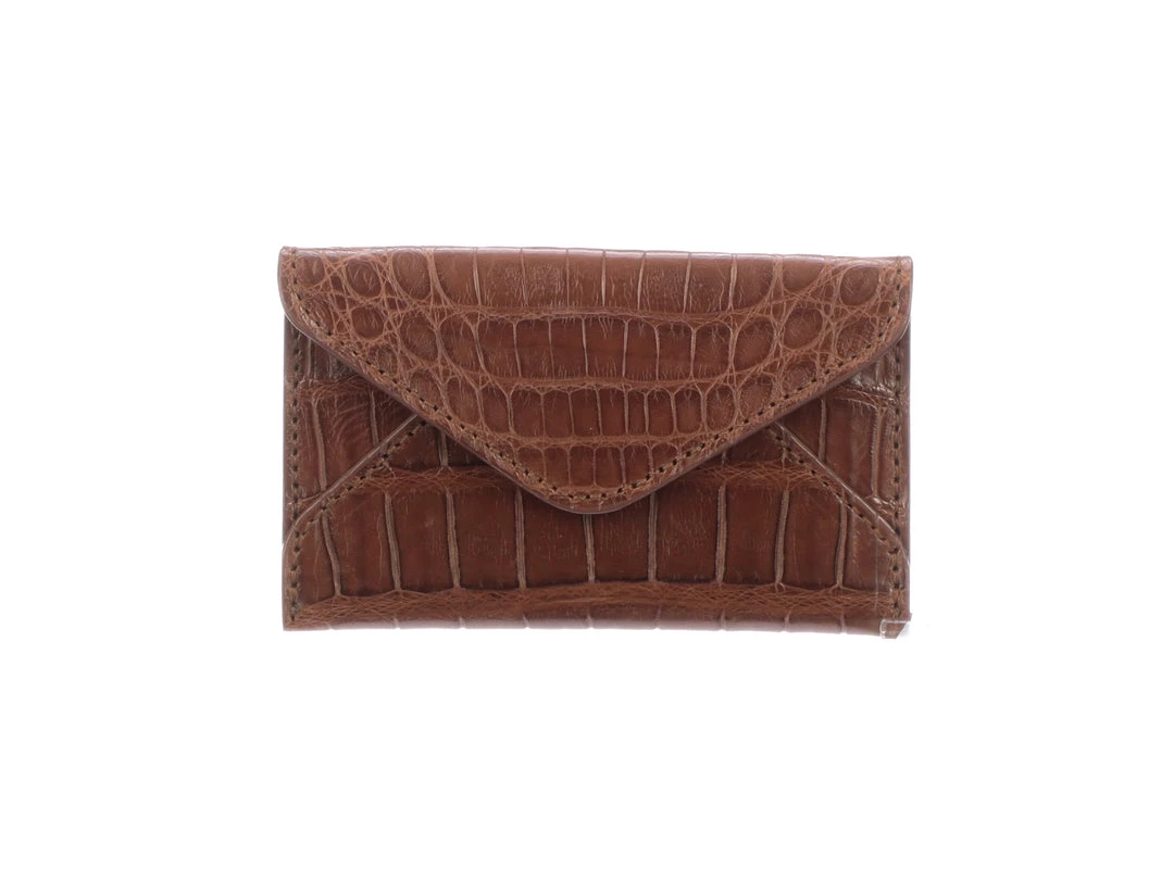 Lucchese-inc Envelope Card Case β Crocodile :: Sienna Lucchese-inc Envelope Card Case β Crocodile :: Sienna