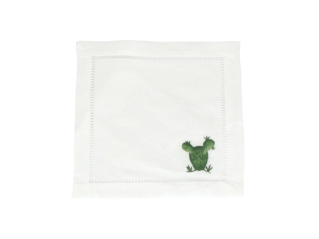 Top 10 👍 Lucchese-inc Cactus Cocktail Napkins :: White 🎉 6 Lucchese-inc Cactus Cocktail Napkins :: White