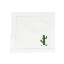 Lucchese-inc Cactus Cocktail Napkins :: White