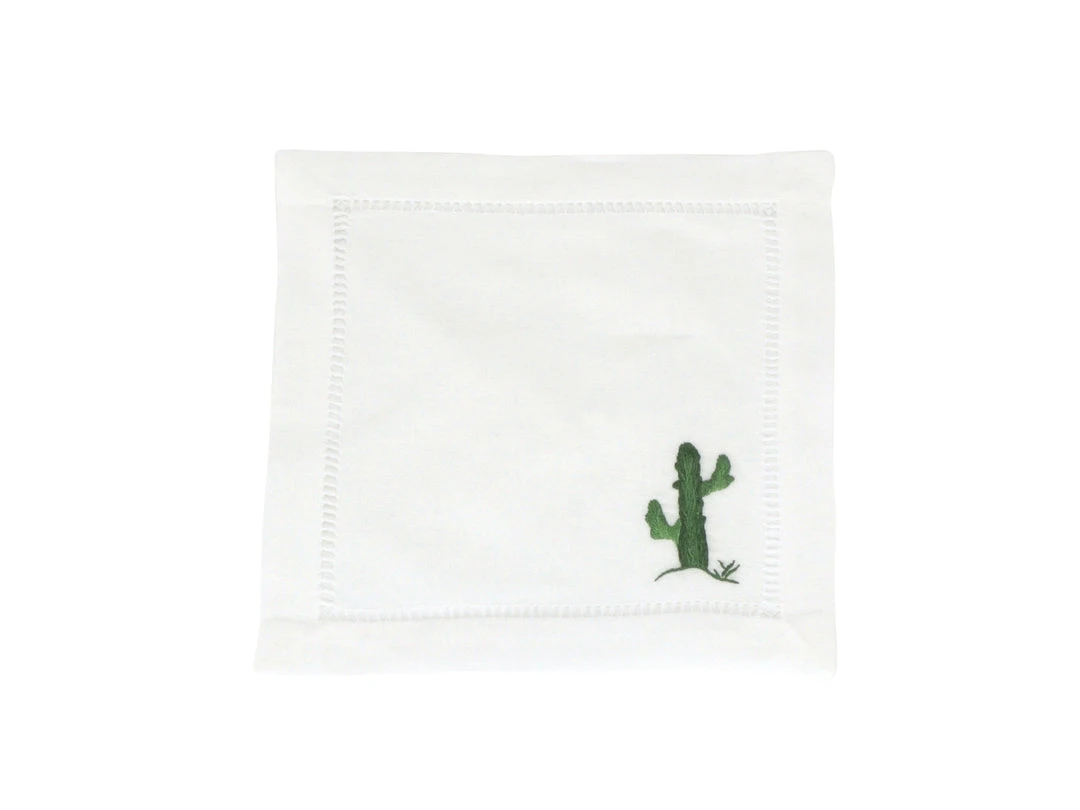 Top 10 👍 Lucchese-inc Cactus Cocktail Napkins :: White 🎉 4 Lucchese-inc Cactus Cocktail Napkins :: White
