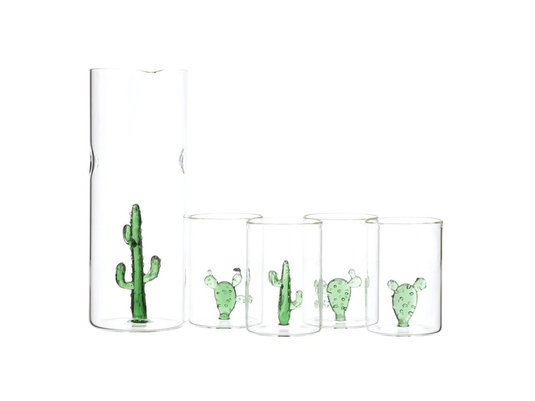 Deals 🔔 Lucchese-inc Other Accessories Cactus Glassware :: Green ❤️ 7 Lucchese-inc Other Accessories Cactus Glassware :: Green