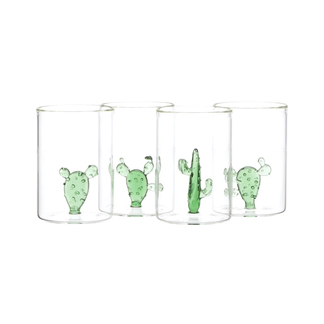 Deals 🔔 Lucchese-inc Other Accessories Cactus Glassware :: Green ❤️ 3 Lucchese-inc Other Accessories Cactus Glassware :: Green