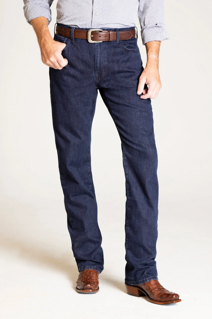 Lucchese-inc Slim Boot Cut Denim :: Medium Wash Lucchese-inc Slim Boot Cut Denim :: Medium Wash