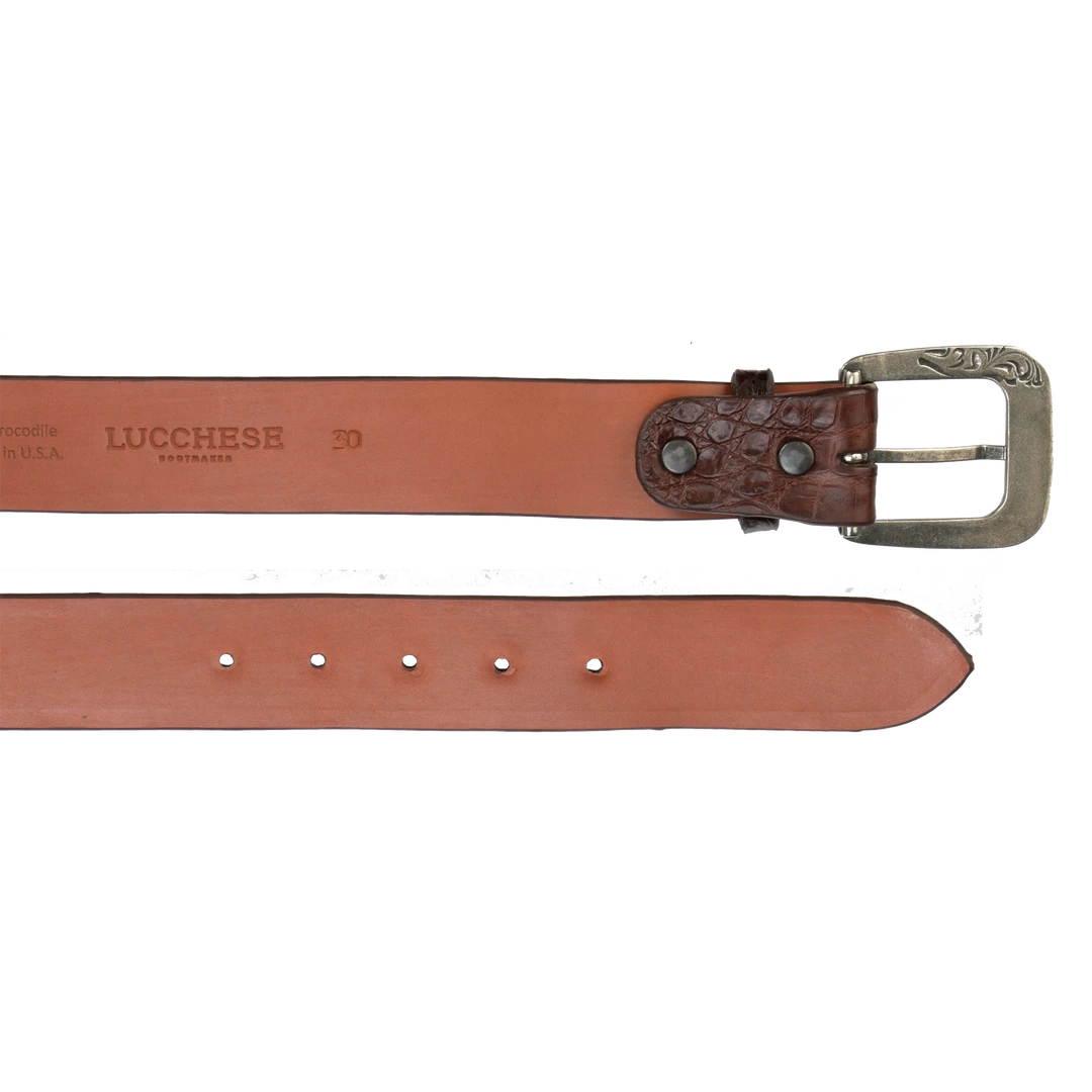 Lucchese-inc Belts Ultra Belly Caiman :: Sienna Lucchese-inc Belts Ultra Belly Caiman :: Sienna
