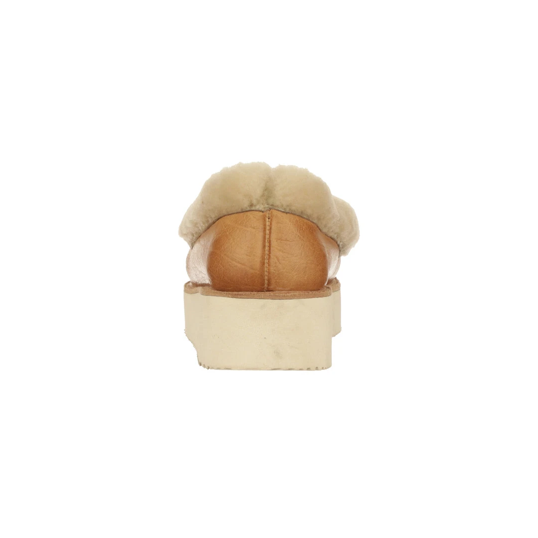 Lucchese-inc Shearling Wedge Moccasin :: Tan Lucchese-inc Shearling Wedge Moccasin :: Tan