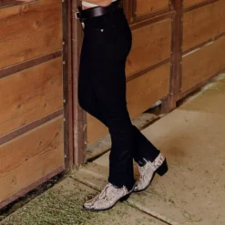 Lucchese-inc Dale Exotic :: Black/White + Black BOOTS