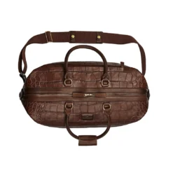 Lucchese-inc Giant Gator Duffel - Small :: Chocolate