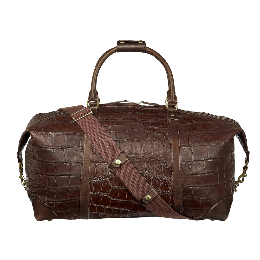 Lucchese-inc Duffels Giant Gator Duffel β Large :: Chocolate Lucchese-inc Duffels Giant Gator Duffel β Large :: Chocolate