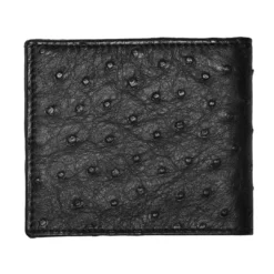 Lucchese-inc Hipster Wallet – Ostrich :: Black Wallets