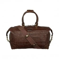 Lucchese-inc Giant Gator Duffel - Small :: Chocolate